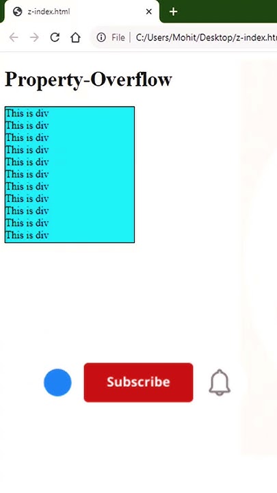 css overflow property tutorial - YouTube