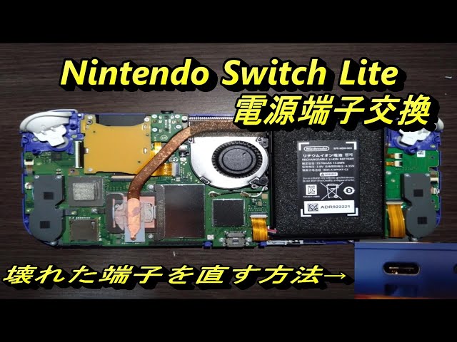 Nintendo Switch Lite】【電源が入らない】ﾆﾝﾃﾝﾄﾞｳｽｲｯﾁﾗｲﾄの 電源端子