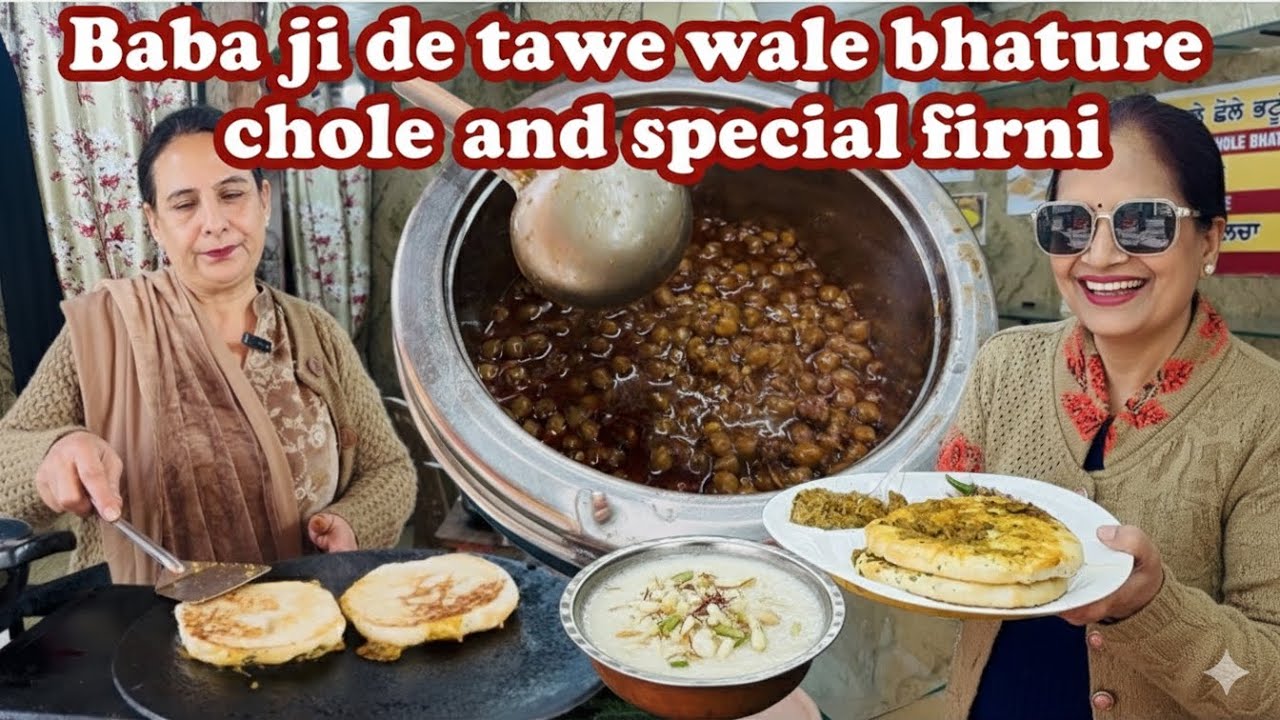 Baba Ji de tawe wale Bhature and Chole | Special Firni | Viral Food..| Patiala 
