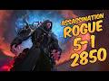 Assassination Rogue PvP 5-1 2850 Solo Shuffle Midnight WoW Arena Gameplay