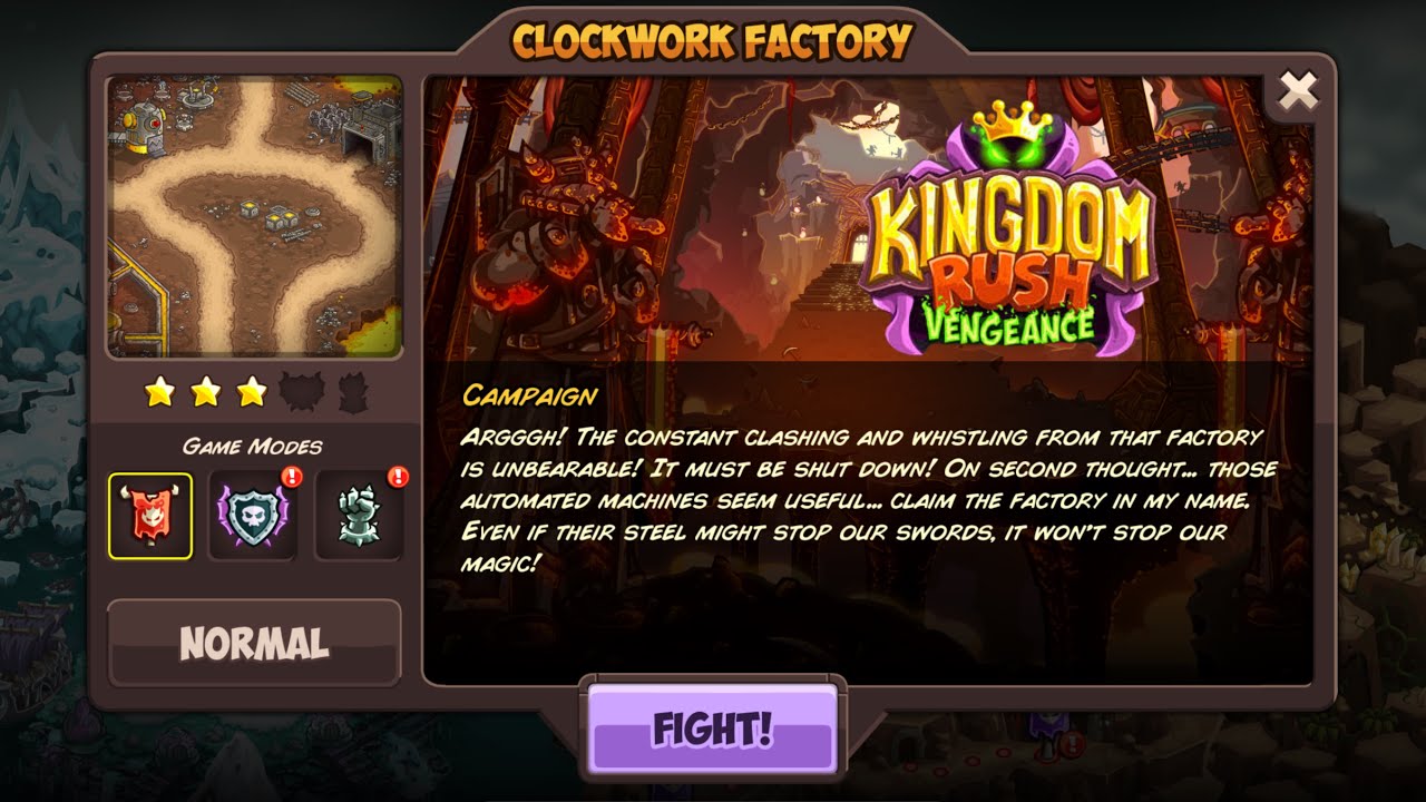 Kingdom Rush Vengeance - Clockwork Factory - 3 Stars - Walkthrough