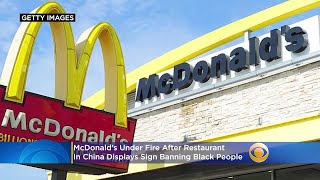 McDonald’s Under Fire After Restaurant In China Displays Sign Banning Black People