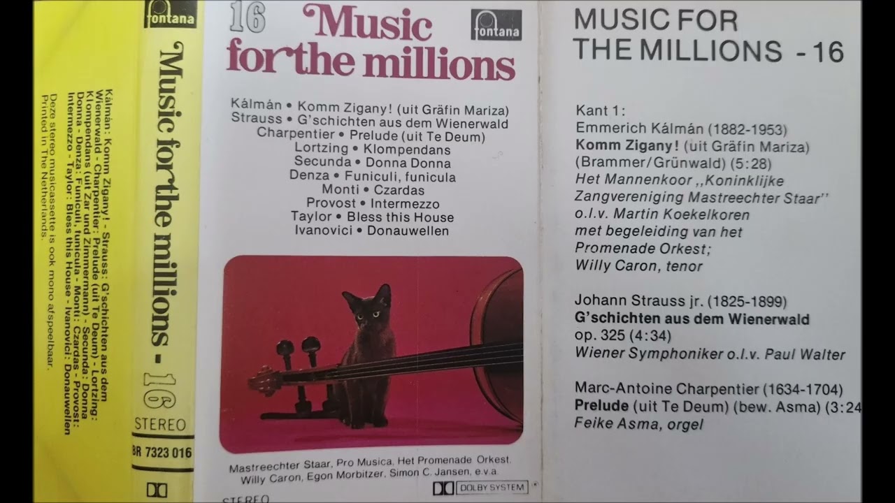 music for the millions - 16  fontana-Holland cassette version