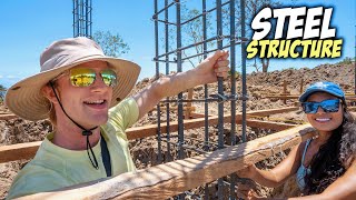 CONSTRUCTION START BUILDING HILLTOP HOUSE - Structural Foundation (filmed the eagles!)