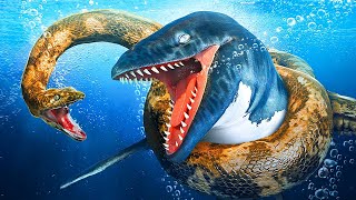 ティタノボア VS モササウルス　地球で最大の爬虫類2匹の究極の戦い