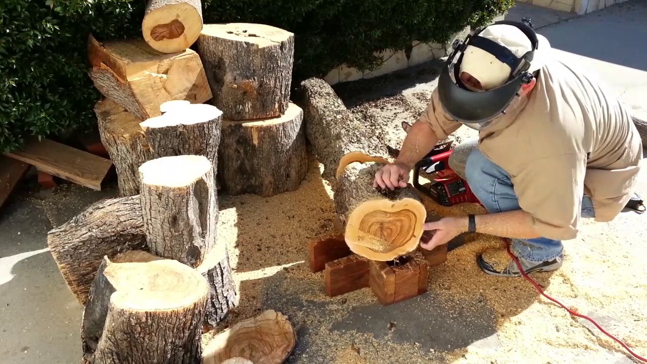 31 Preparing Olivewood Logs for Bowl Blanks YouTube