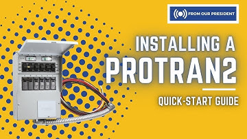 From our president: Our Generator Transfer Switch Quick Start Guide