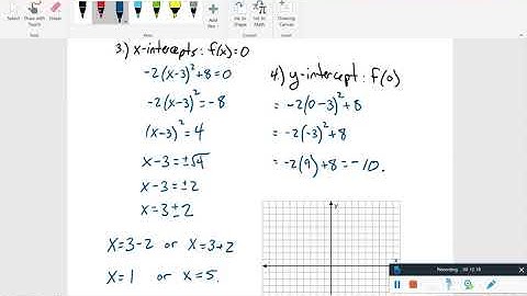 Chapter 3.1 - Quadratic Functions
