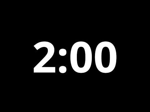 2 Minute Timer With Black Background | No Music