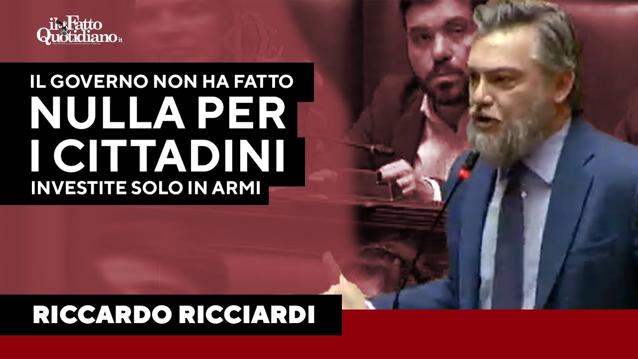 Ricciardi contro il governo: 