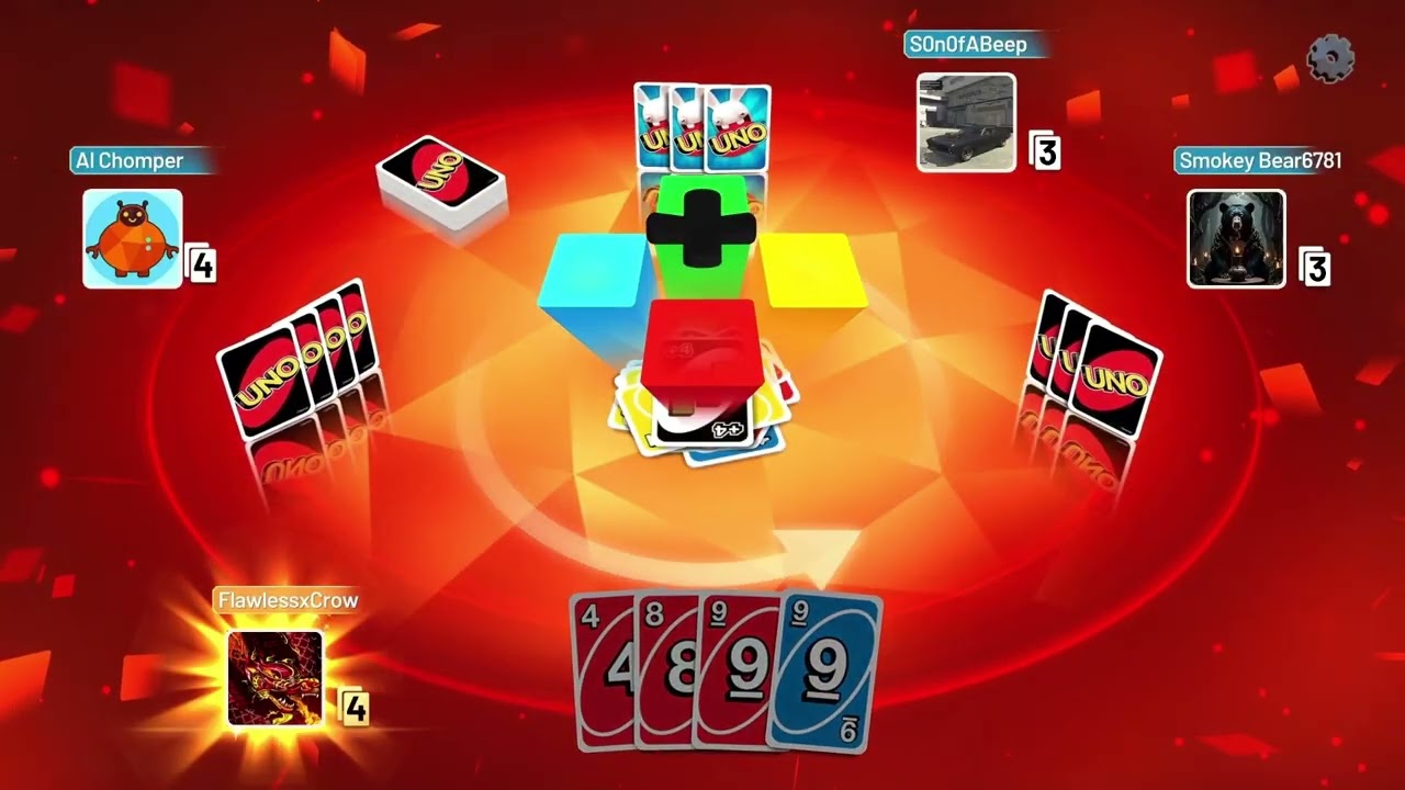 ￼UNO playing with my friend Smokey bear #6781 