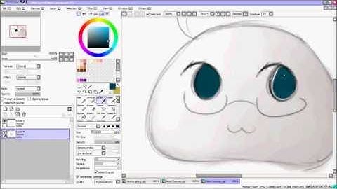 Painting Mochimerica in Paint Tool Sai