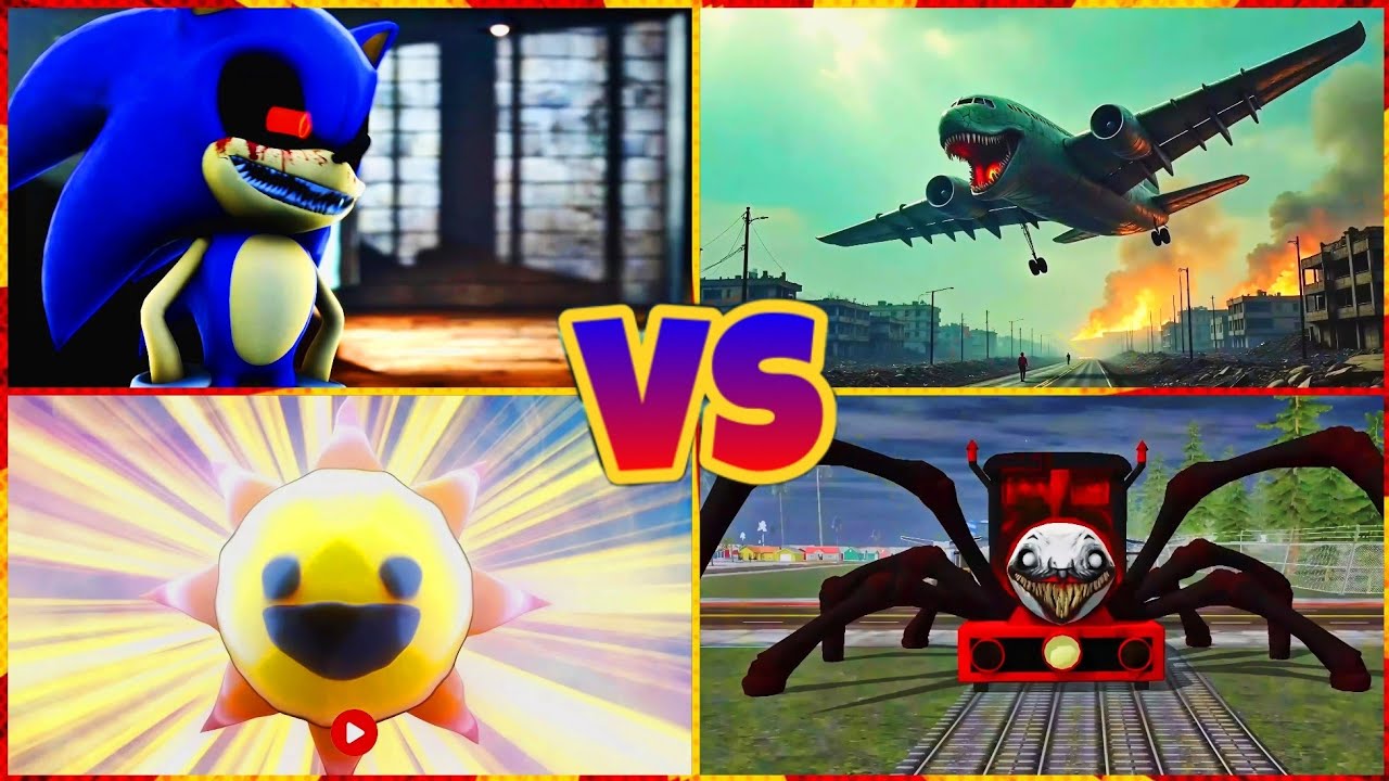 Infected Sky 🆚 Choo Choo Charles 🆚 Incredibox Sprunki Sun 🆚 Sonic.EXE Moon | EDM Rush
