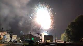 Fireworks all over downtown Shamokin, PA
