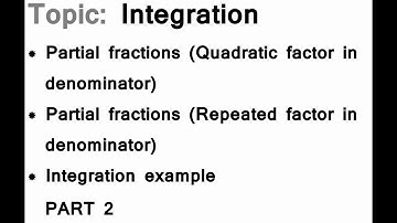 AS/A-Level Maths Integration - Integration using Partial Fractions PART 2