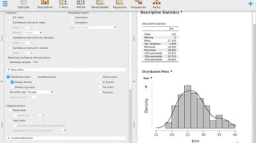 Descriptive Statistics in JASP