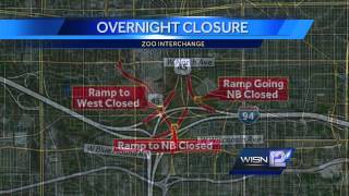 Part of US 45 closes overnight in Zoo Interchange