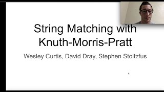 String Matching with Knuth-Morris-Pratt