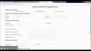 How to Schedule a Library Instruction Session for Faculty
