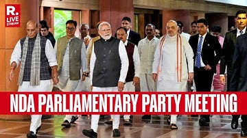 NDA LIVE: PM Modi Attends NDA Parliamentary Party Meeting In Parliament Library Building