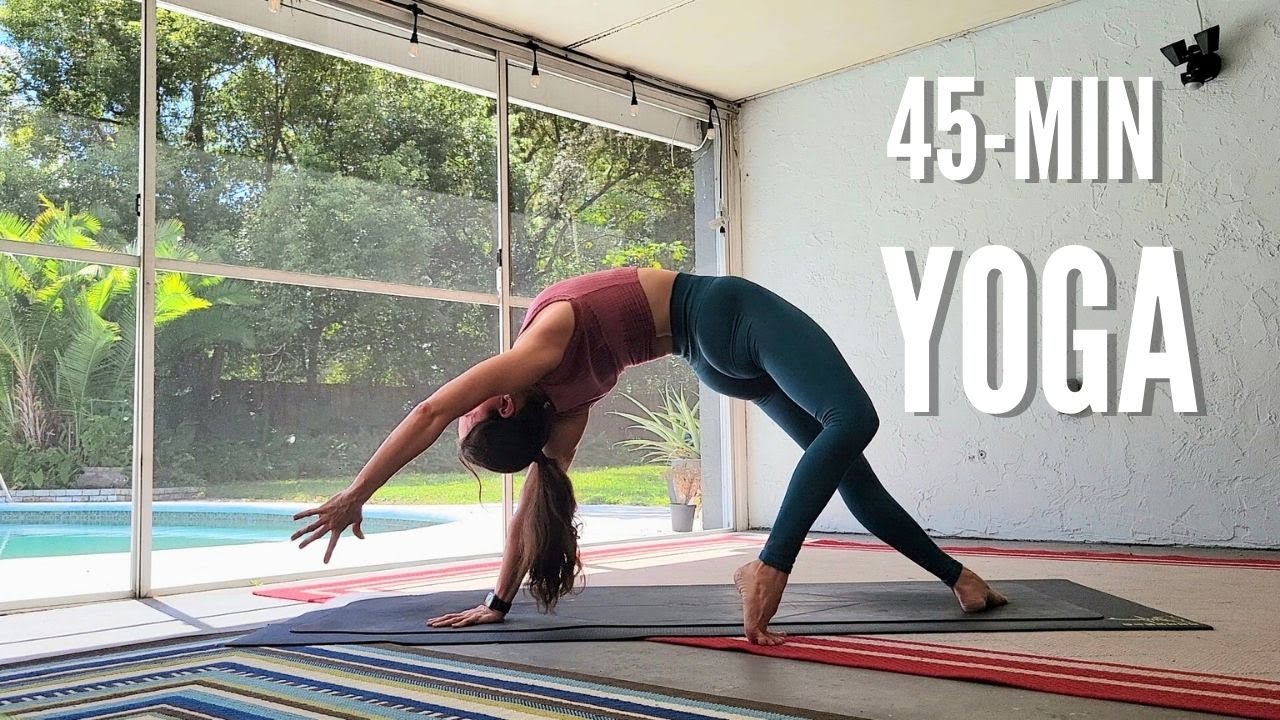 Back Body Strength and Flexibility Yoga | 45 Minute Flow for Glutes and ...
