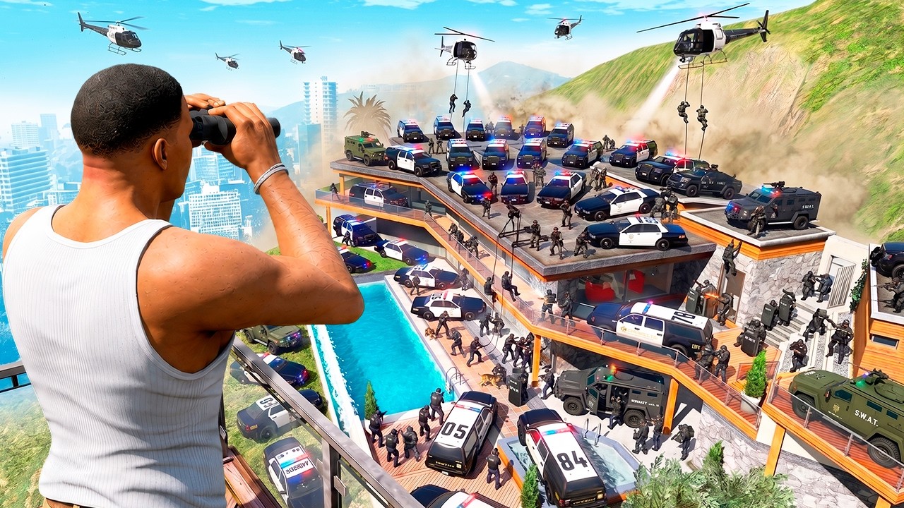 ДОМ ФРАНКЛИНА ЗАХВАТИЛА ПОЛИЦИЯ в ГТА 5 ОНЛАЙН (GTA 5 ONLINE)