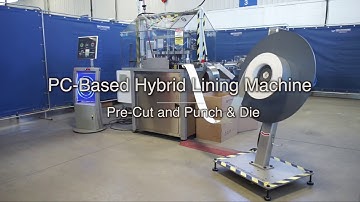 Hybrid Lining Machine - roll-fed or pre-cut liner insertion for agrochemical closure