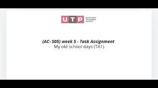 Full (AC - S05) Week 5 - Task Assignment Guide