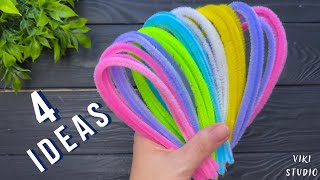 4 CRAFT IDEAS from Pipe Cleaner - Easy & Fun Projects