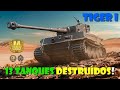World of Tanks - Tiger I - 13 tanques inimigos destruídos e vitória de virada no WOT! #wotreplays