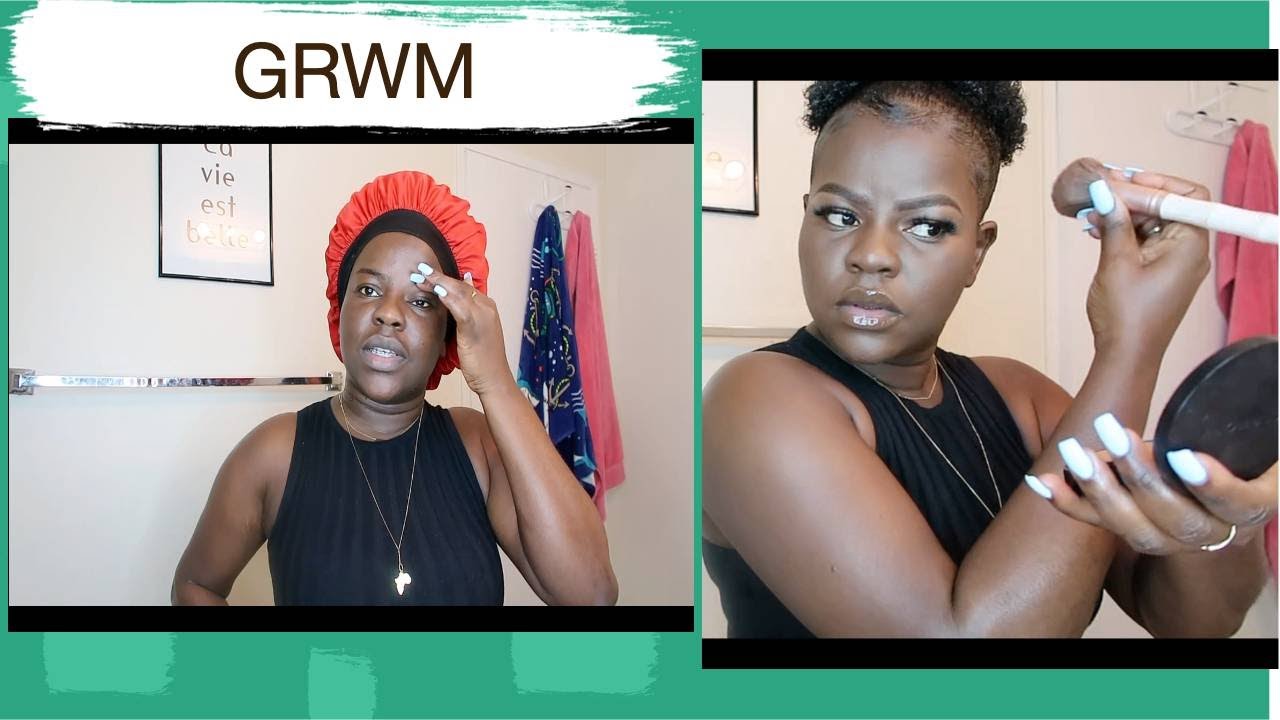Grwm Natural Hairstyle Everyday Makeup Darkskin Youtube