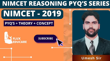 NIMCET 2019 Reasoning Paper Solution | Full Explanation of All Questions | MCA Entrance Preparation