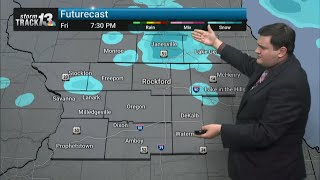 Bitter cold subsides, snowy pattern enters