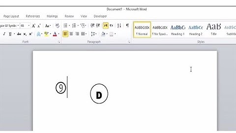 How to add circle around a character in MS Word, enclose an alphabet by a circle Word