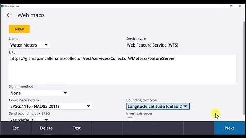 Leveraging GIS Web Feature Services and Maps for use in Trimble Access