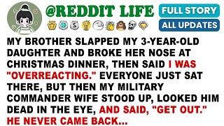My brother slapped my 3-year-old daughter and broke her nose at Christmas dinner, then said I was…