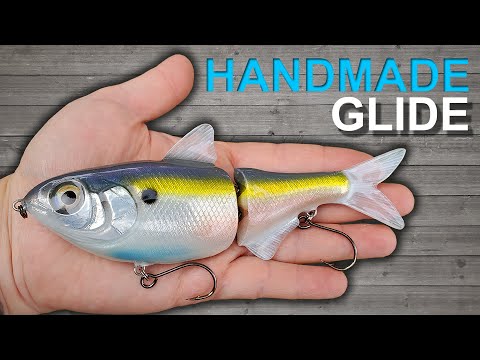 Shad GlideBait: wooden fishing lure making from start to finish. 