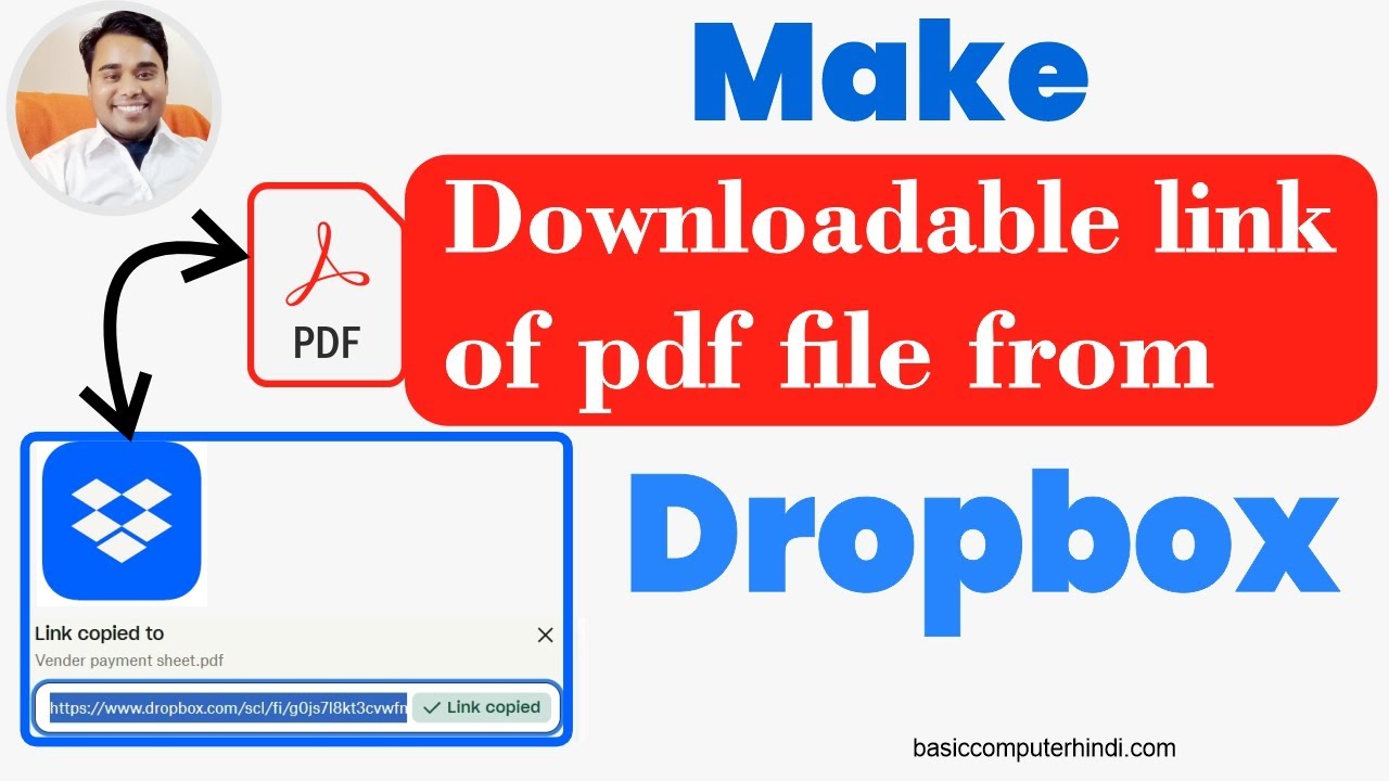 How to make downloadable link of pdf file from dropbox | Pdf file downloadable link in dropbox