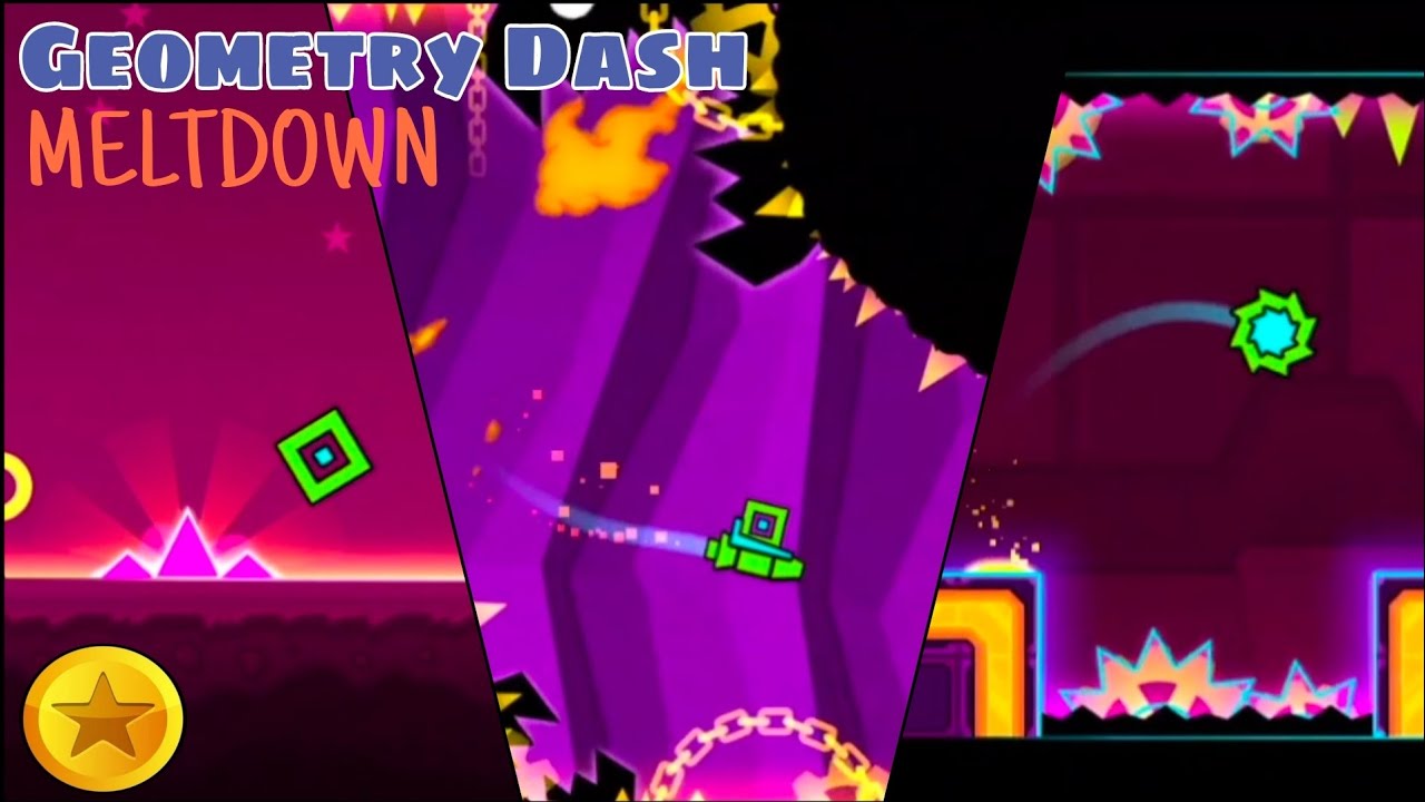 Geometry Dash MeltDown [All Level Coins] - YouTube