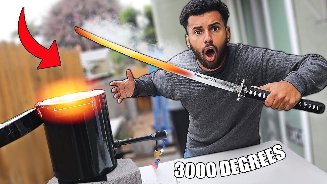 We Made 3000° DEGREE WEAPONS Using A SMELTING FURNACE!! *You Won't Believe The Results...*