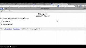 Interactive Lesson Review-Tutorial Google Drive Publish to Web
