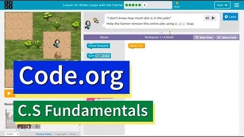 While Loops with the Farmer CS Express Lesson 12.6 - Course D 12.6 Code.org Tutorial with Answers