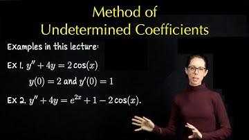 Method of Undetermined Coefficients 3, examples with trigonometric forcing