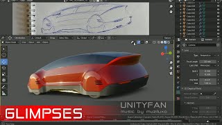Glimpses - Concept Car Quick Modeling - Vehicle 016 - 4X Timelapse