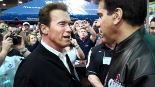 Arnold Schwarzenegger and Lou Ferrigno at Arnold Classic Expo 2011