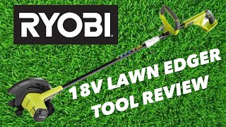 Ryobi 18V +ONE Lawn edging tool in action
