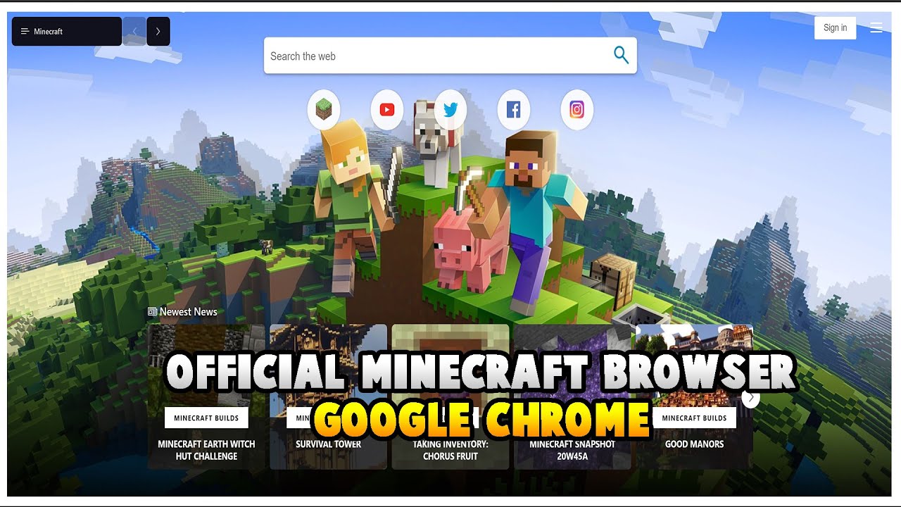 Minecraft Google Theme