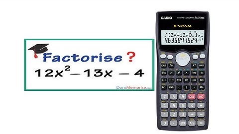 Factorisation using CASIO fx-570MS Calculator in Solving Quadratic Equations