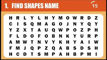 FIND SHAPES NAME  ◻⭐⚪ | WORD SEARCH | PUZZLE