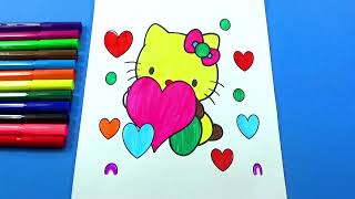 Tô Màu Hello Kitty Giúp Bé Ăn Ngon I Bé Tập Tô Màu